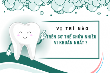 VỊ TRÍ NÀO TRÊN CƠ THỂ CHỨA NHIỀU VI KHUẨN NHẤT ? 