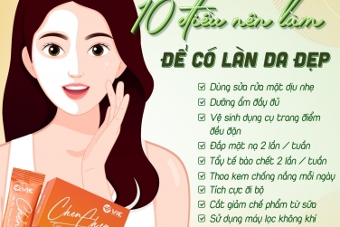 10 điều nên làm để có làn da đẹp