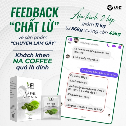 [ MUA 1- TẶNG 1 ] NA Coffee - Cà phê nấm men làm gầy 